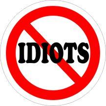  NO IDIOTS Air Freshener | My Air Freshener