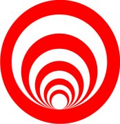 Red and White Spiral Abstract Air Freshener