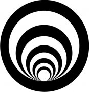 Black and White Spiral Abstract Air Freshener