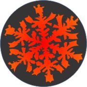 Red-Orange Snowflake Air Freshener